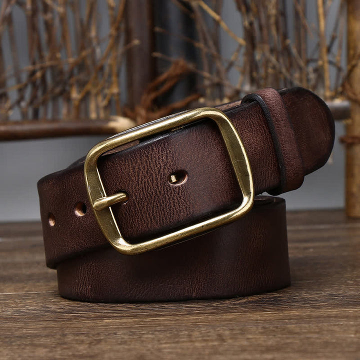 Men's Chic Distressed Cracked Leather Belt - image 2