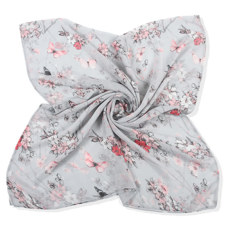 Women's Elegant Vibrant Floral Long Wrap Scarf - image 10