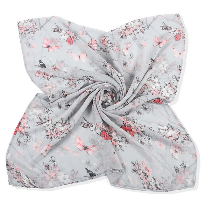 Women's Elegant Vibrant Floral Long Wrap Scarf - image 10