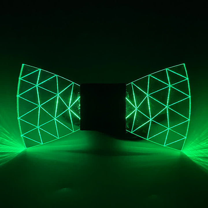 7 Colors Neon LED Diamond Pattern Acrylic Bow Tie - image 5