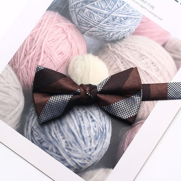 Men's Antique Yarn-dyed Jacquard Bow Tie - # 19 - image 22