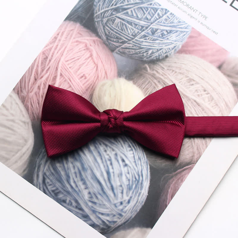 Men's Antique Yarn-dyed Jacquard Bow Tie - # 3 - image 6