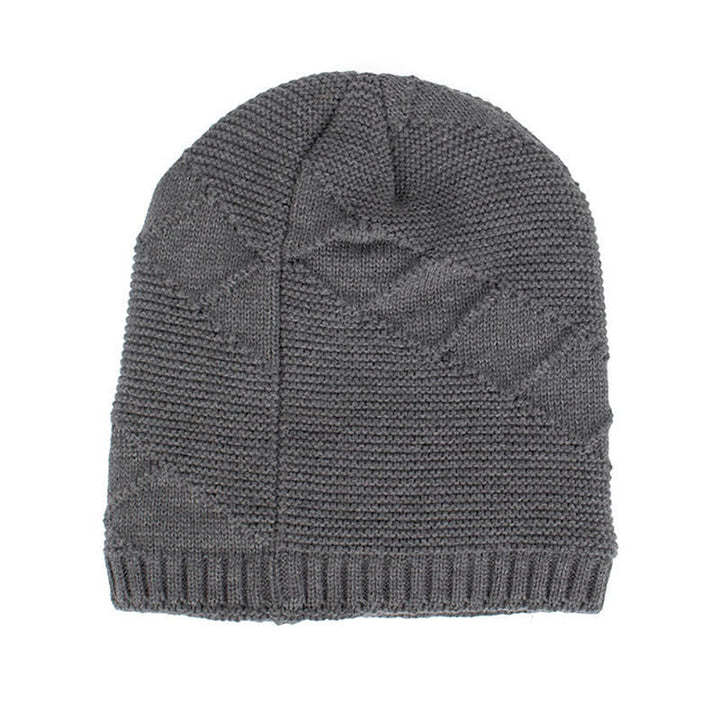 Casual Winter Solid Color Pile Knitted Hat - image 4