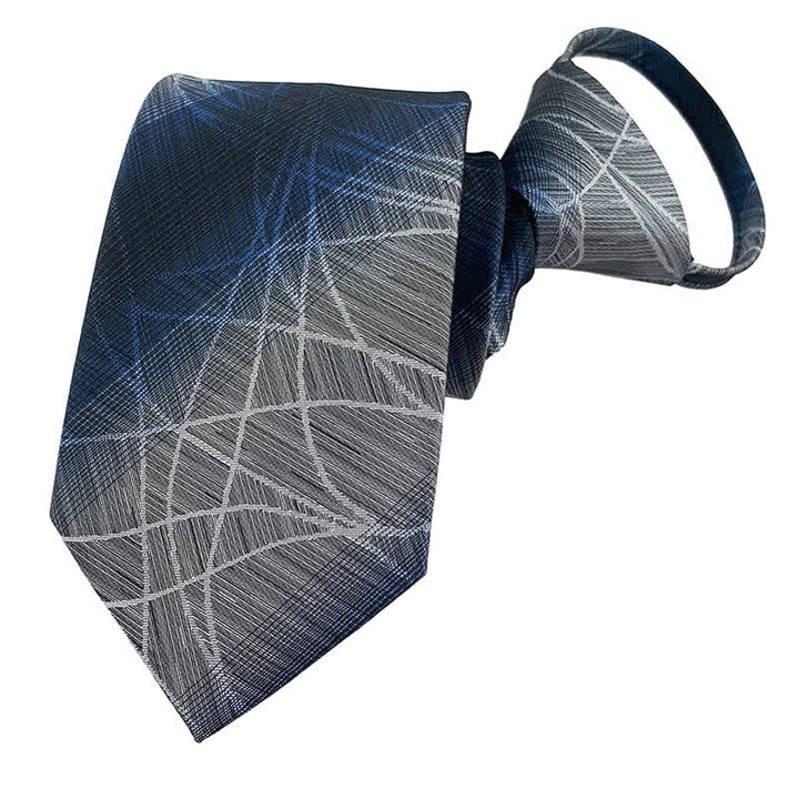 Men's Blue-Gray Zipper Tie Horizon Necktie - image 9
