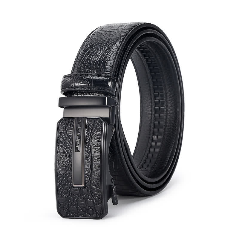 Men's Luxury Crocodile Skin Pattern Leather Belt - Style #8 - 44 - image 16