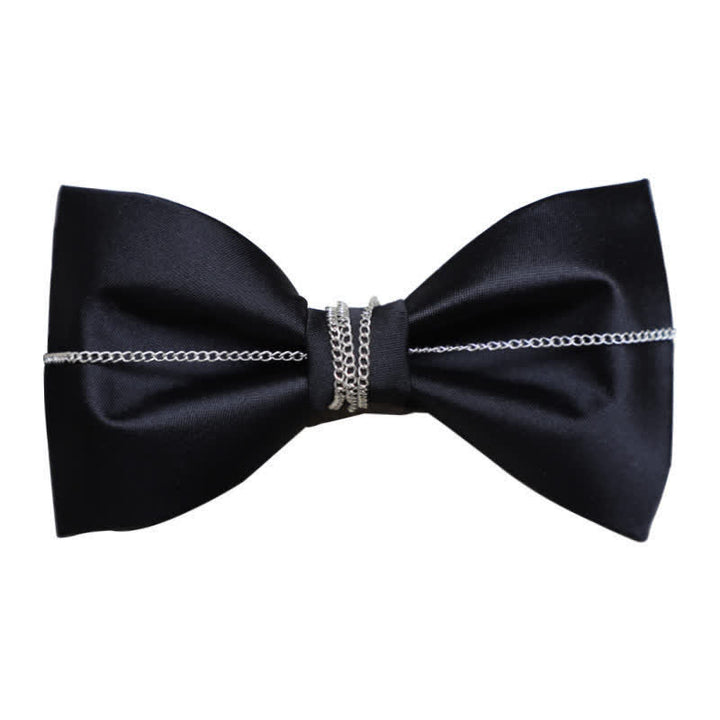 Men's Bling Chain Plain Bow Tie - image 3