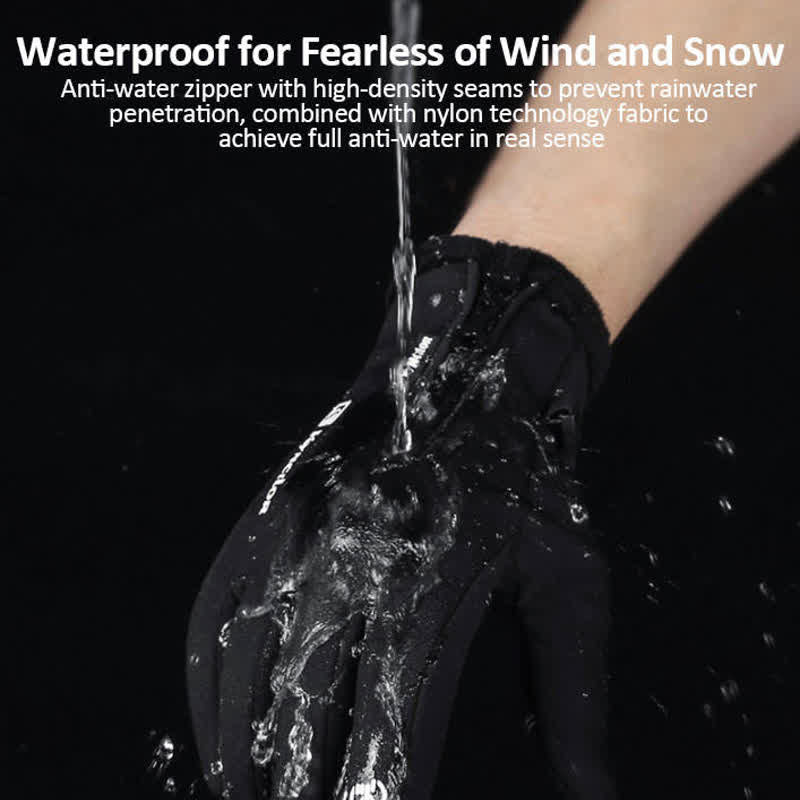 Outdoor Cycling Waterproof Zipper Tactical Gloves - image 5