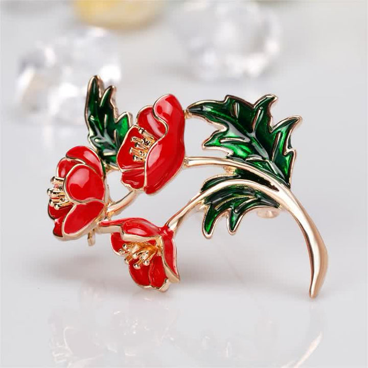 Unisex A Bunch Of Flower Poppy Brooch - image 4