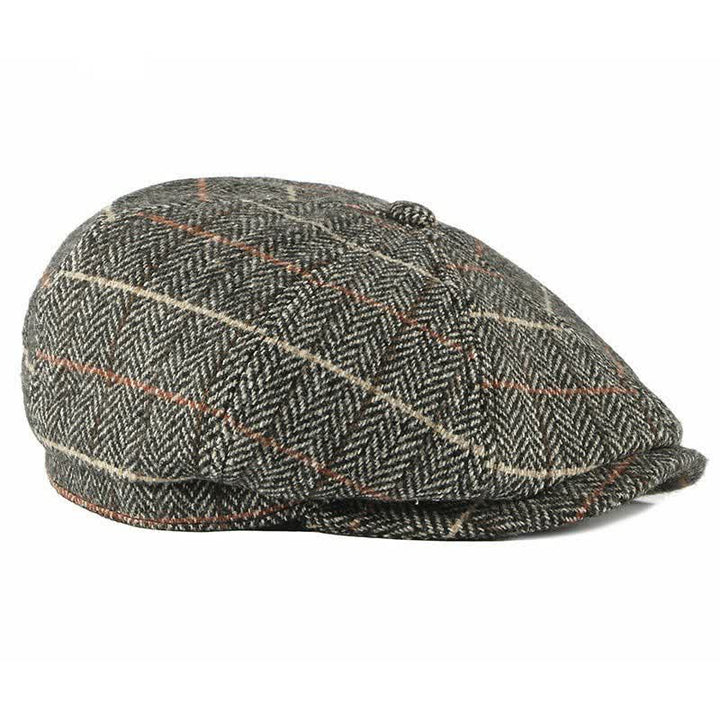 British Plaid Octagonal Cabbie Beret Cap - image 4