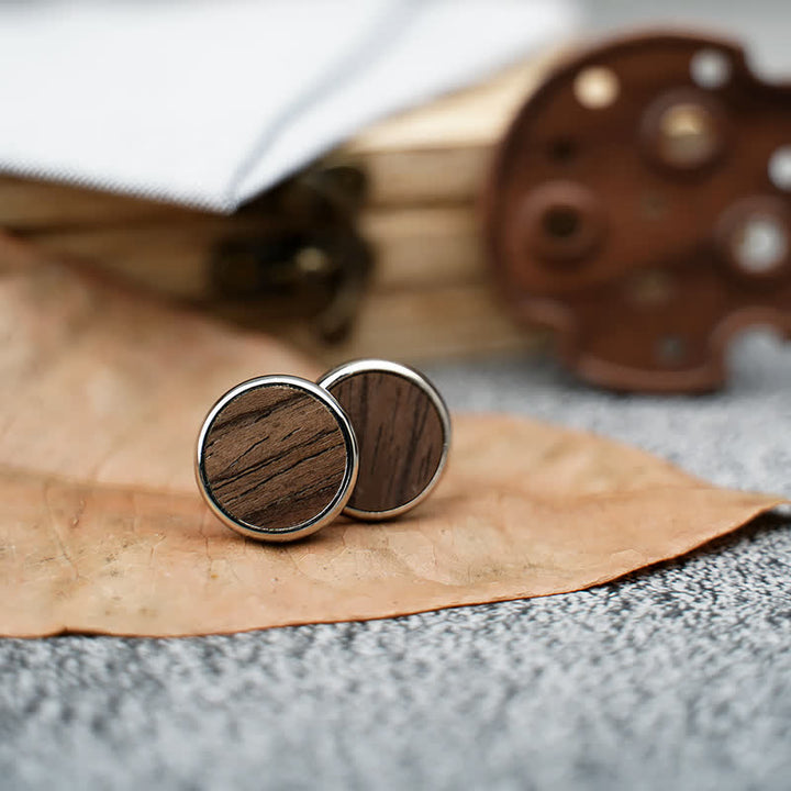 3Pcs Men's Hollow Circle Wooden Bow Tie Set - image 7