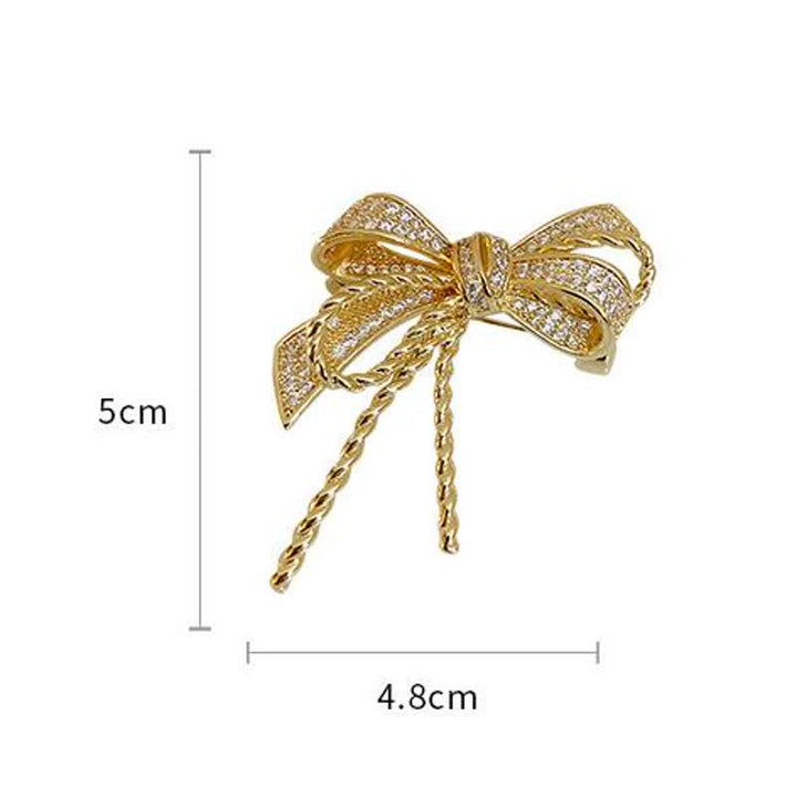 Women's Pretty Bowkont Zircons Brooch - image 6