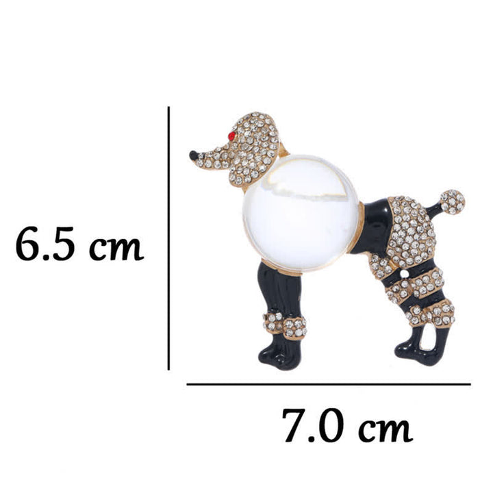 Women's Creative Jelly Belly Poodle Brooch - image 5
