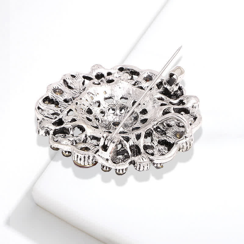 Women's Baroque Court Hollow Flower Brooch - image 3