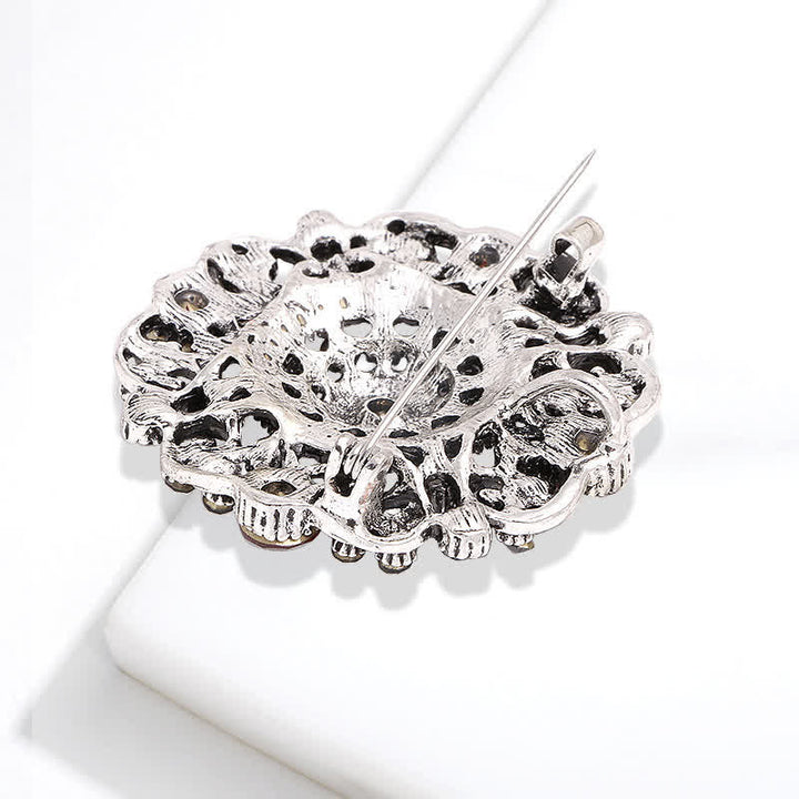 Women's Baroque Court Hollow Flower Brooch - image 3