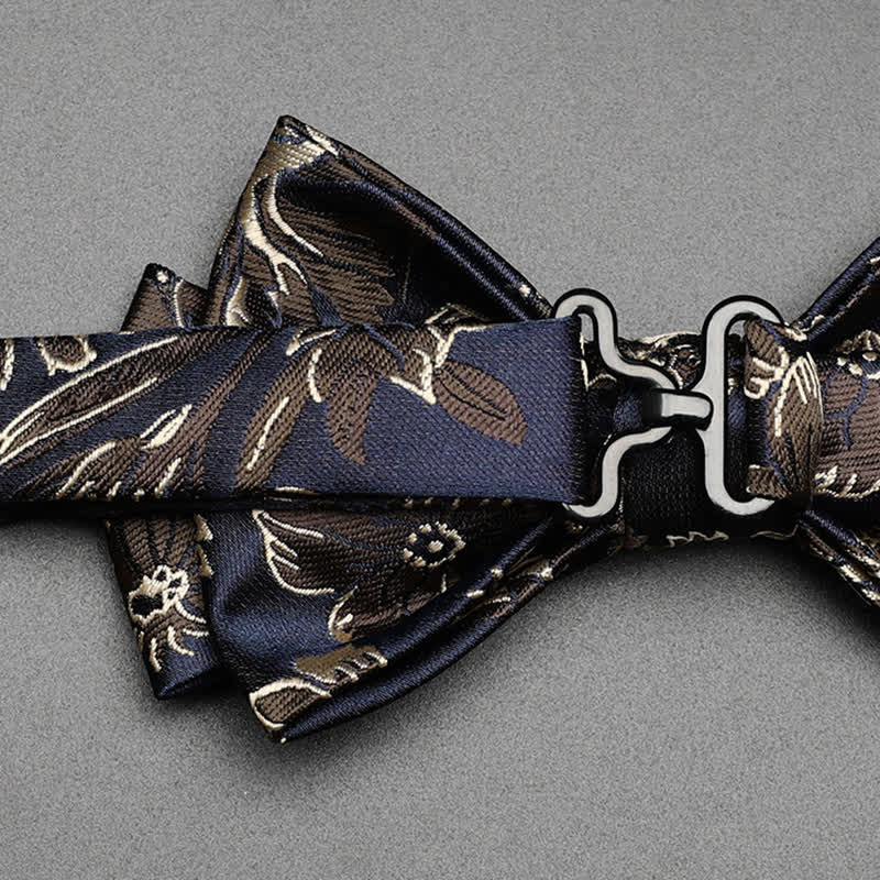 Men's Harmony Irises Cherry Blossom Floral Bow Tie - image 11