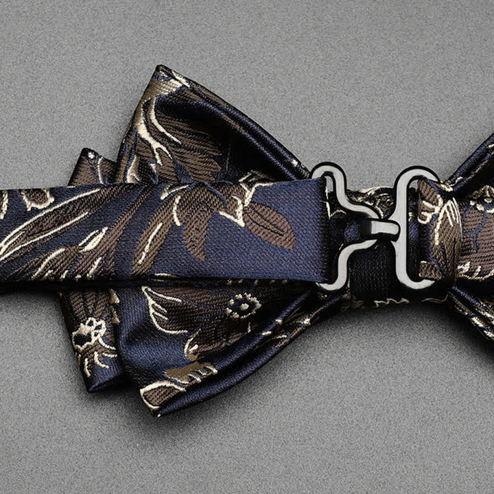 Men's Harmony Irises Cherry Blossom Floral Bow Tie - image 11