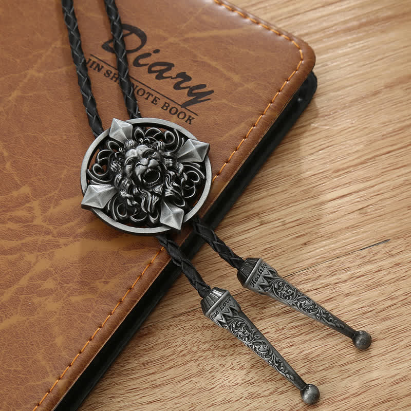 Novelty Animal Shape Howling Lion Bolo Tie - image 9