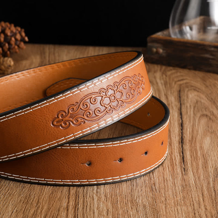 Men's Antique Gold Eagle Soaring Hawk Leather Belt - image 7