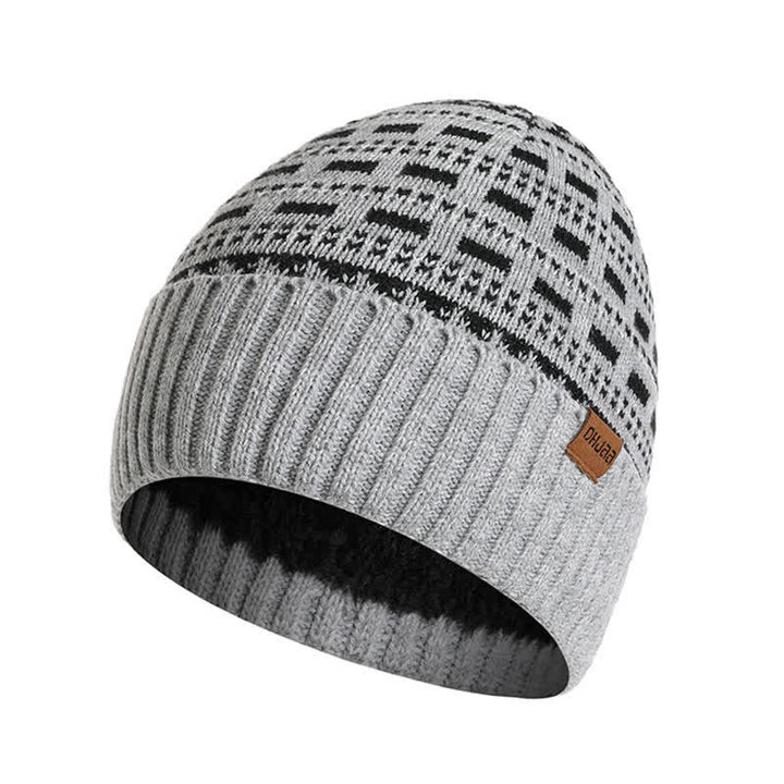 3Pcs Loose Double Layer Knit Hat Scarf Gloves Set - image 5