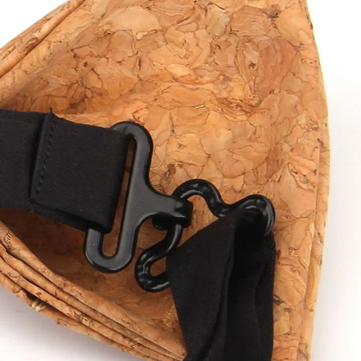 Men's Creative Plain Cork Wooden Bow Tie - image 3