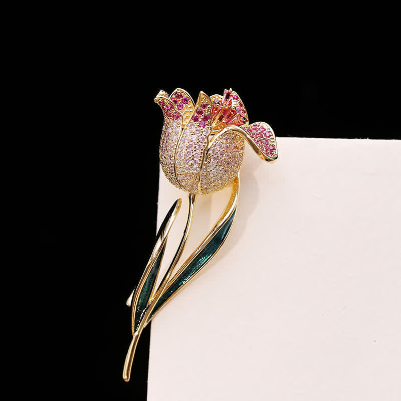 Women's Deep Love Tulip Brooch - image 2