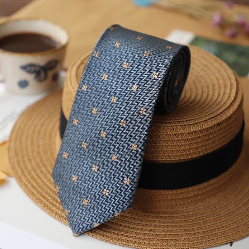 2Ps Men's Vintage Mini Motif Necktie Pocket Square Set - image 13