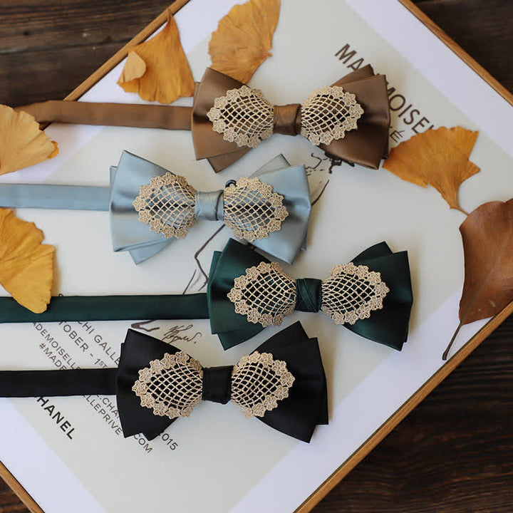Men's Elegant Flower Lace Bow Tie - image 4