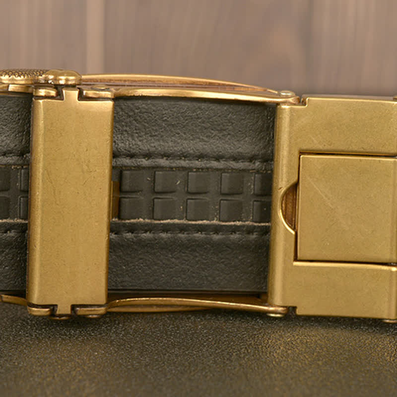 Men's Honor Male Lion Head Leather Belt - image 7