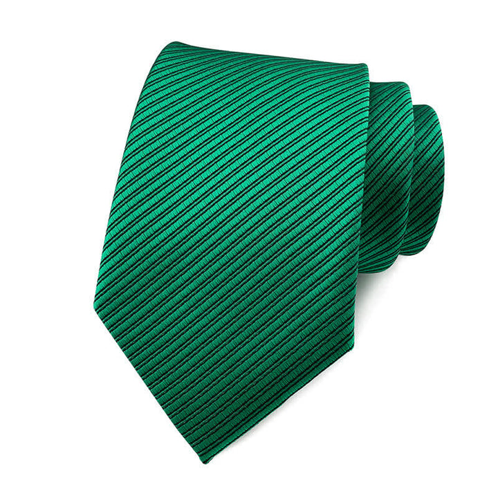 Men's Solid Color Discreet Twill Work Necktie - Green - image 9