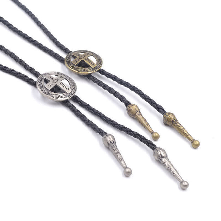 Retro Shirt Accessories Circle Cross Bolo Tie - image 4