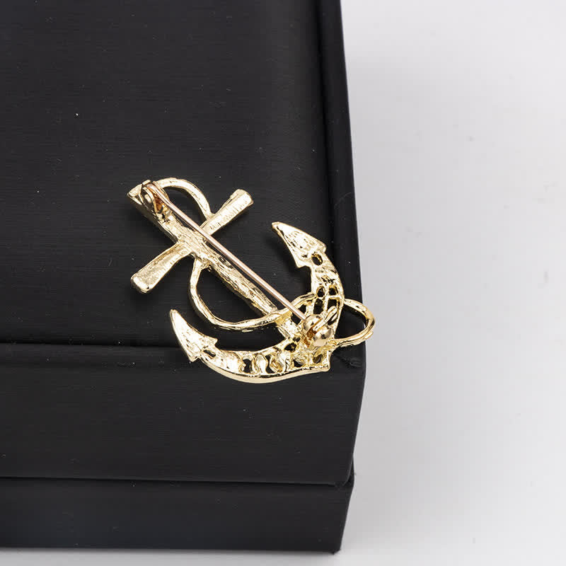 Men's Sea Boat Anchor Brooch - image 3