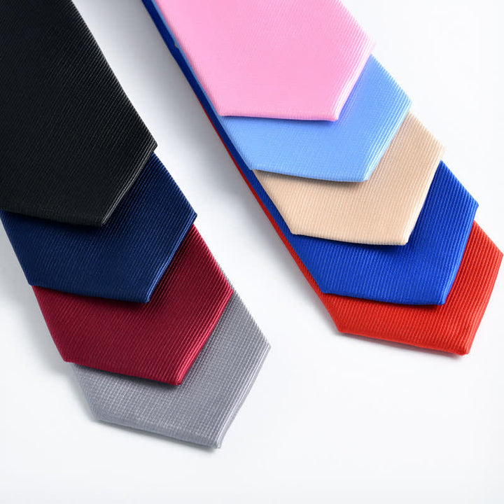 Men's Solid Color Zipper Tie Adjustable Necktie - image 4