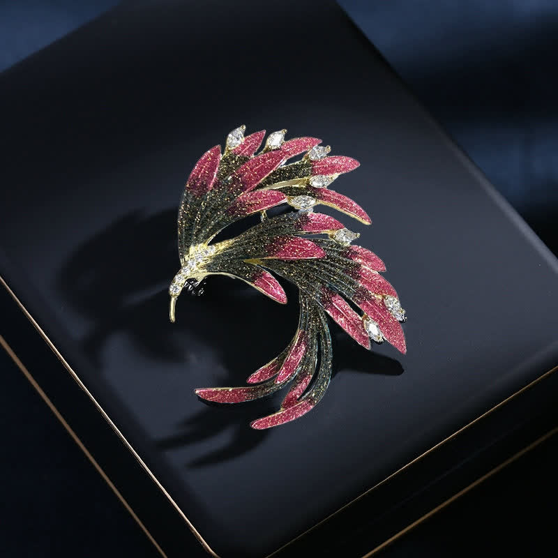 Women's Palace Phoenix Gradient Color Brooch - Red - image 5