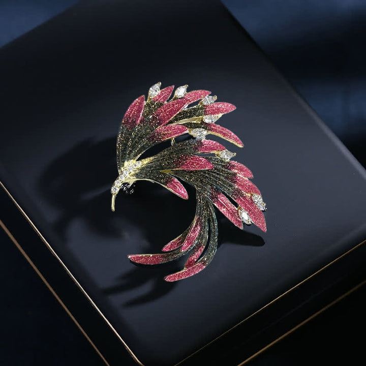 Women's Palace Phoenix Gradient Color Brooch - Red - image 5
