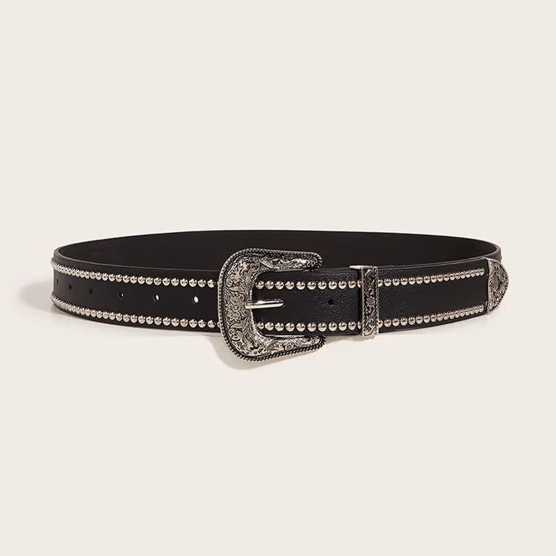 Women's Stunning Rivet Punk Style Leather Belt - image 8