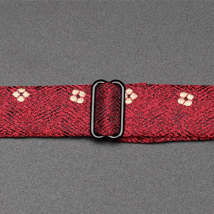 Men's Red Fragrant Tiny Flowers Bow Tie - image 5