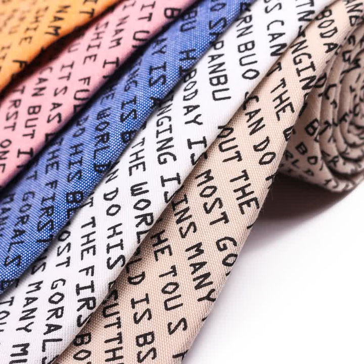 Men's Creative Casual English Letter Necktie - image 3