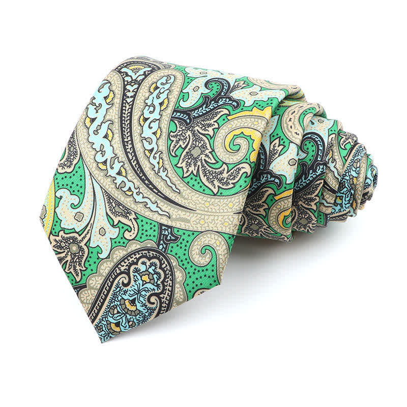Men's Paisley Necktie - Green - image 4