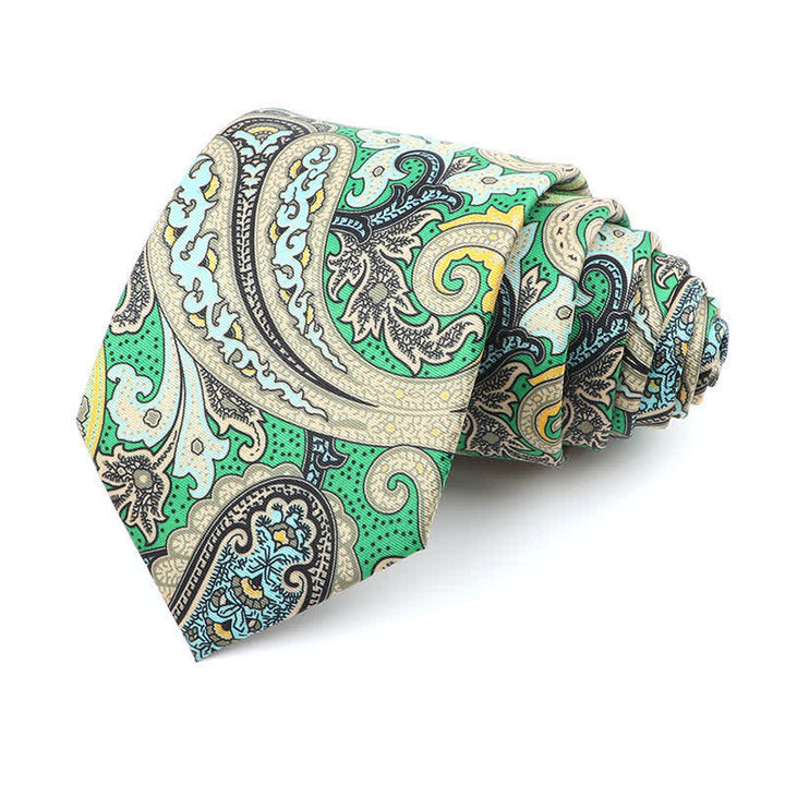 Men's Paisley Necktie - Green - image 4