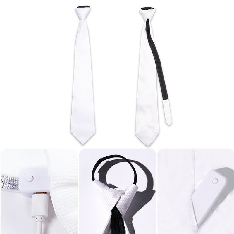 Futuristic Luminous Fiber Optic Glowing Necktie - image 4