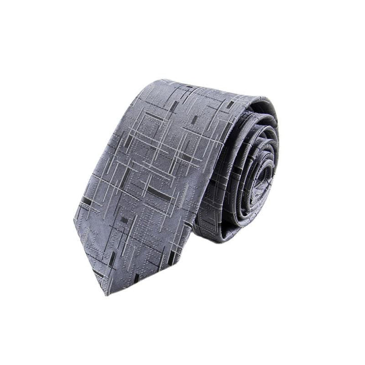 Men's Cool Modern Dazzeling Line Slim Necktie - Gray - image 3