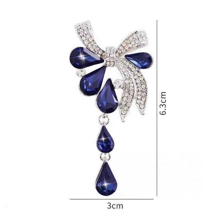 Women's Novelty Teardrop Bowknot Brooch - image 9