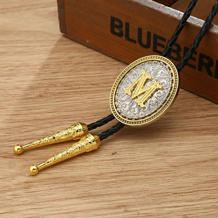 Western Cowboy Shirt Accessory Alphabet A To Z Bolo Tie - M - image 16