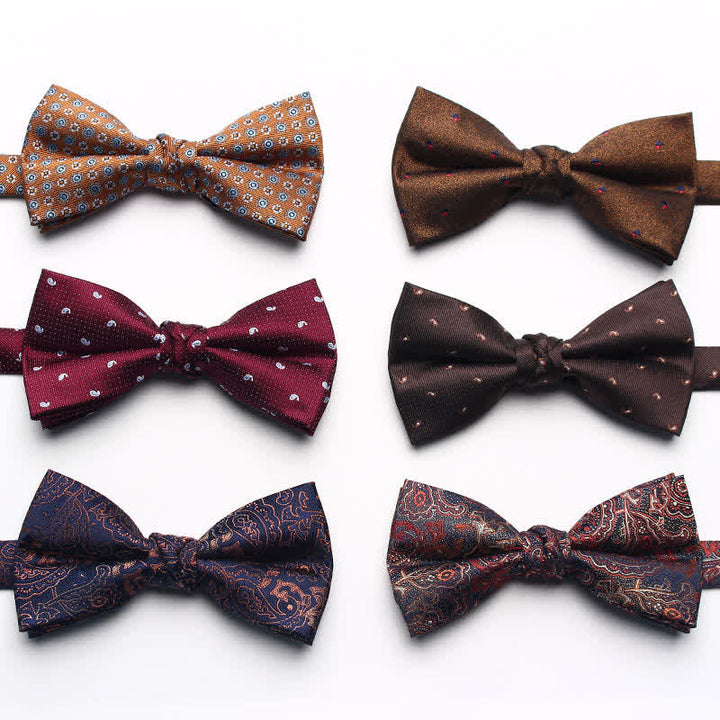 Men's Antique Yarn-dyed Jacquard Bow Tie - image 3
