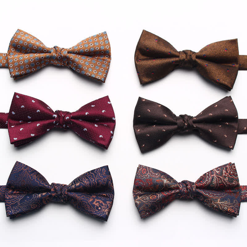 Men's Antique Yarn-dyed Jacquard Bow Tie - image 3