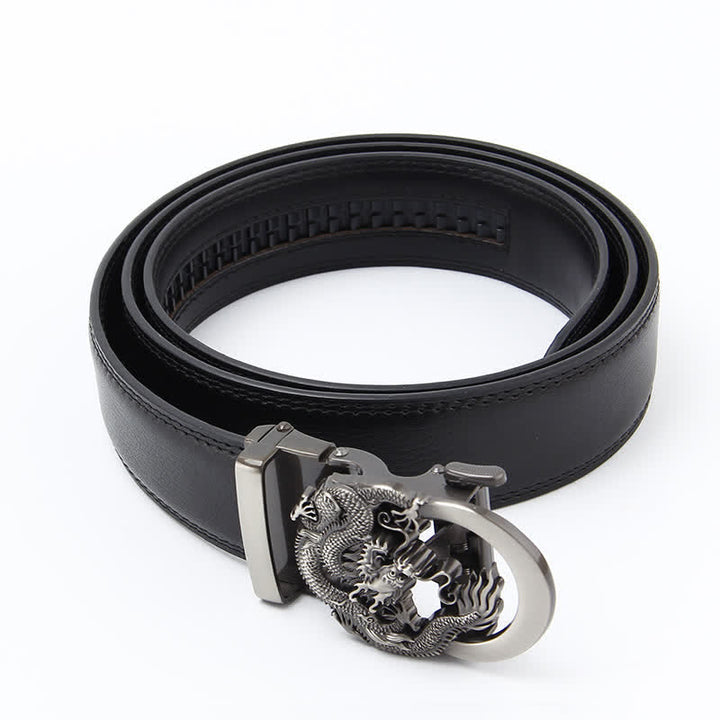 Men's Dragon Business Automatic Ratchet Leather Belt - image 2
