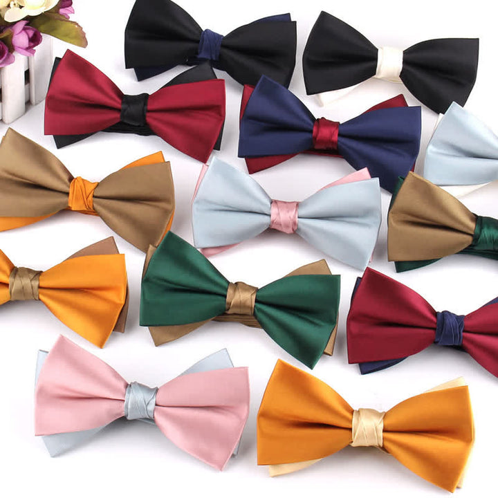 Men's Asymmetrical Two Tone Bow Tie - image 0