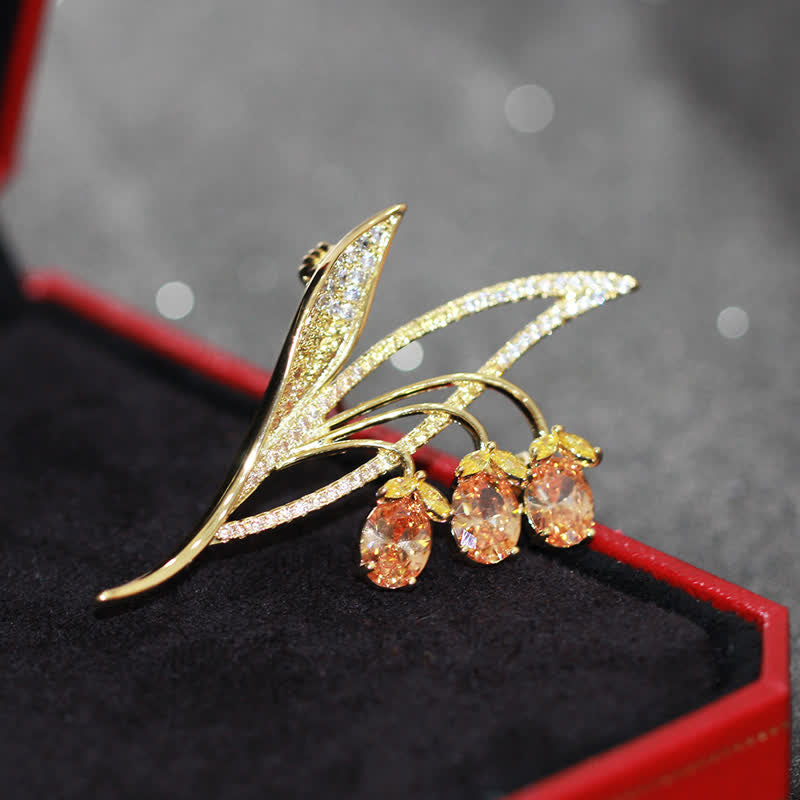 Women's Bellflower Lily Of The Valley Brooch - image 2