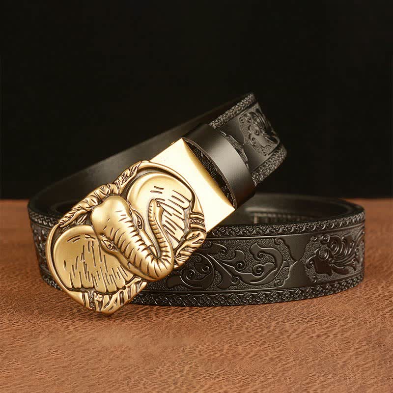 Men's Big-Eared Elephant Leather Belt - image 9