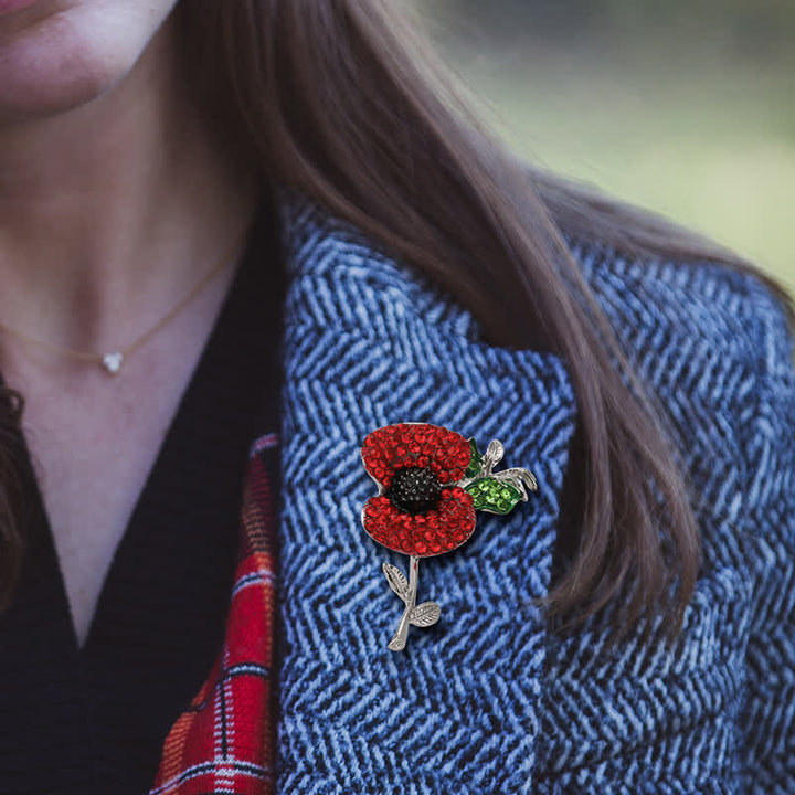Women's Alive Poppy Safflower Brooch - image 1